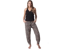 Amantes Dames yoga broek - lounge broek - harem broek -  bedrukt - Maat M