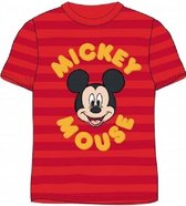 Disney Mickey Mouse T-shirt rood gestreept. Maat: 110 cm / 5 jaar