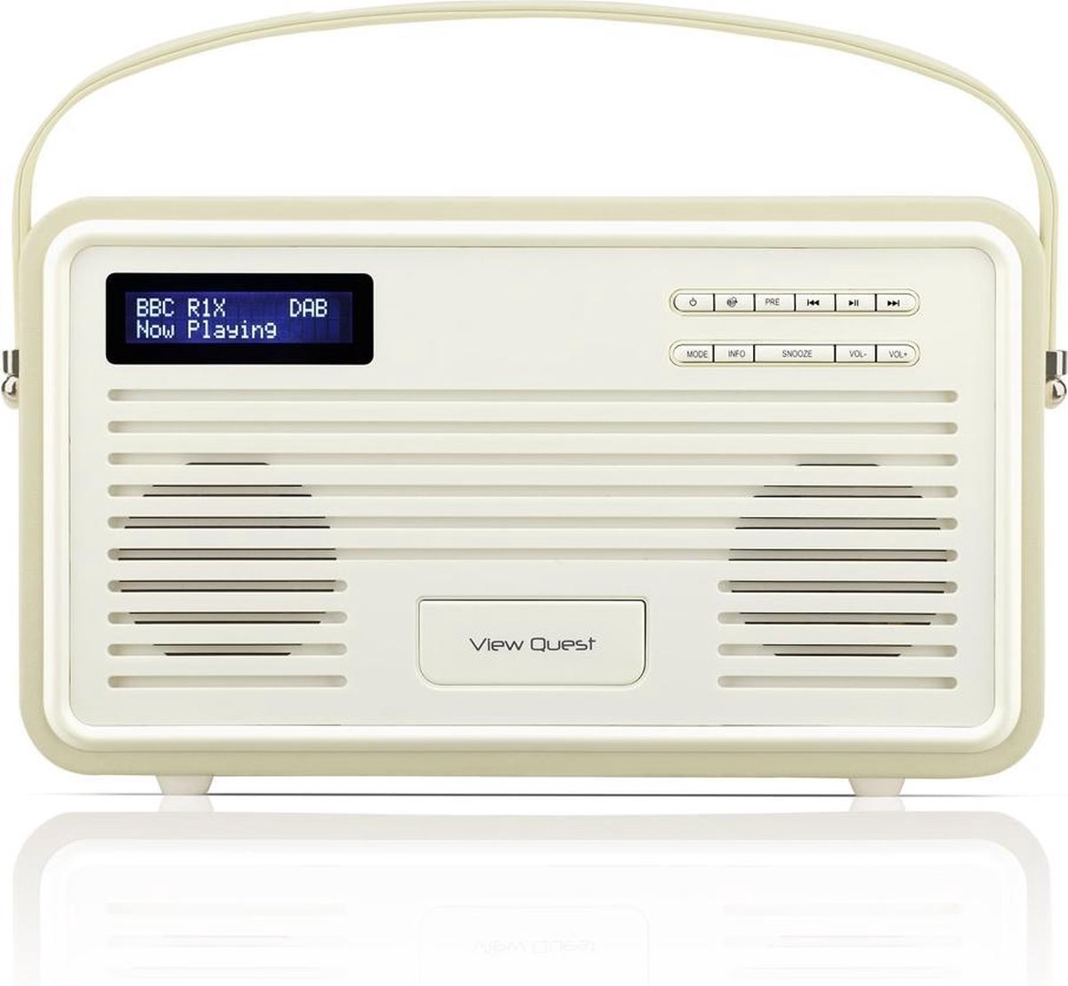 View Quest Retro DAB+ Radio Lightning Dock Cream