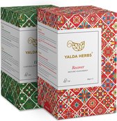 Combipack van Recover thee en Elixir thee - 2 Doosjes van Yalda Herbs -36 PLA Piramide theezakjes