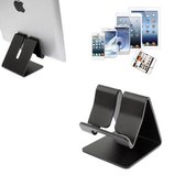Smartphone telefoon & Tablet Houder - Bureau | Aluminium | zwart |  iPad / iPhone Tafel Standaard desktop