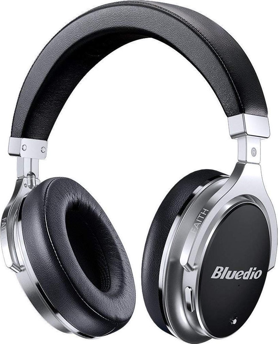 Bluedio F2 Bluetooth-hoofdtelefoon Actieve ruisonderdrukking, Bluedio F2 ANC draadloze hoofdtelefoon voor over het oor 180 ° rotatie, bedrade en draadloze hoofdtelefoon voor mobiele telefoon / tv / pc - zwart