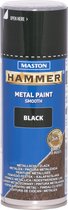 Maston Hammer - metaalverf - zwart - smooth - spuitlak - 400 ml