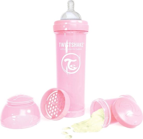 Twistshake Babyfles 330ml Pastel Pink van Twistshake — afbeelding 4