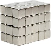 Whiteboard & Koelkastmagneten - 40 stuks - 5 mm Lang x 5 mm Breed x 5 mm Hoog - Zilver - Koelkast Magneet - Magneten