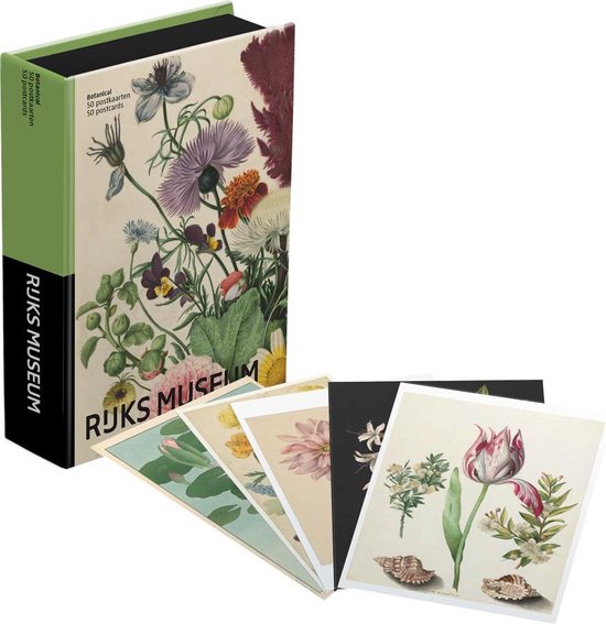 50 Unieke Wenskaarten RIJKSMUSEUM Botanische Prenten Postkaart