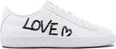 Puma Basket Classic - Hand Written - Dames Sneakers Casual schoenen Sportschoenen  Leer Wit 370189-01 - Maat EU 36 UK 3.5