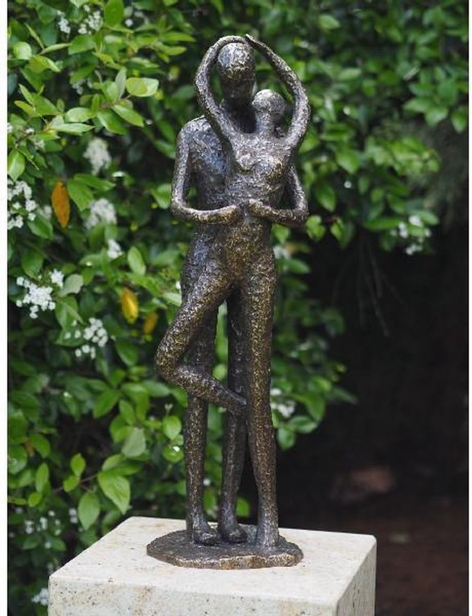 Tuinbeeld - bronzen beeld - Dansend liefdespaar - Bronzartes - 78 cm hoog |  bol.com