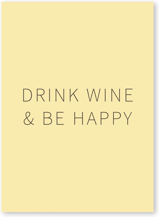 Kaart met wijn quotes - Set van 5 kaarten - Happy Wine Cards – Drink wine & be happy