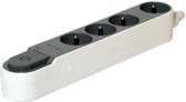 Chacon Design multistekker 4 x 16A met antibl. met schak., 5m, grijs