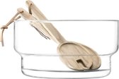 L.S.A. Utility Kom met Saladebestek - Glas - Transparant