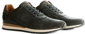 Travelin' Welton - Sportieve Leren Herensneaker - Donker Grijs Zwart Leer - Maat 45