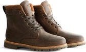 Travelin Esbjerg Dames - Hoge Leren veterschoenen - Vibram zool - Donkerbruin Leer - Maat 39