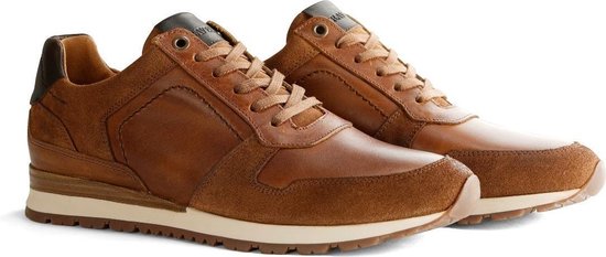 Travelin' Welton - Sportieve Leren Herensneaker - Cognac Bruin Leer - Maat  43 | bol.com
