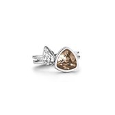 Melano Twisted On the list ringen set - zilverkleurig - dames - maat 62