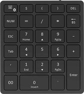 Draadloze Numpad - Draadloos Numeriek Toetsenbord - 28 toetsen - Bluetooth - Zwart