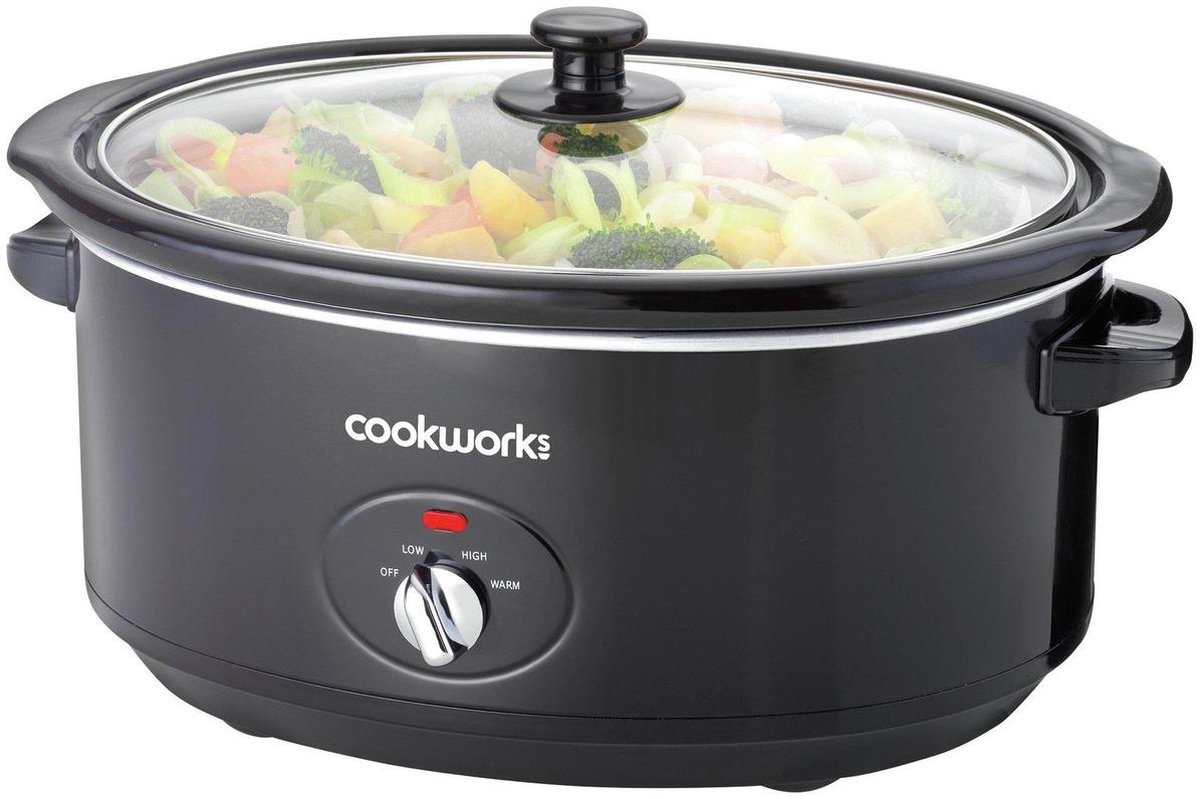 Cookworks 6.5L Slow Cooker zwart