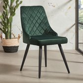 Groene velvet stoel