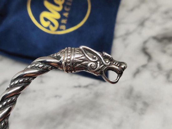 Mei's Viking Oath Ring - sieraad mannen / viking armband - 316L Stainless Steel / Chirurgisch Staal - polsmaat 17 cm tot 21 cm zilver - Mei's