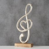 Muziek - Muzieknoot - Zilver - Aluminium - 38cm - Decoratie