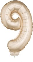 Cijferballon folie nummer 9 | Opblaascijfer 9 rosé goud 41cm