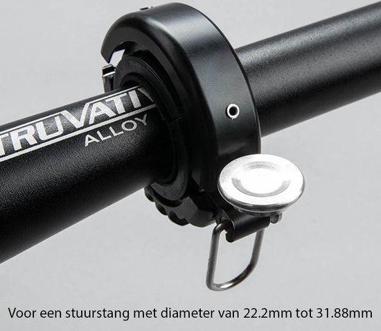 Fit Evolve® Ring fietsbel - Racefiets bel - Mountainbike bel - MTB - RVS Aluminium - One Size - Fit Evolve