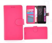 Sony Xperia XZ smartphone hoesje book style wallet case roze