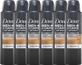 Dove Men + Care - Deodorant Spray - mineral & sandalwood - Deodorant - 6 x 150 ml - Voordeelverpakking