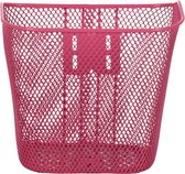 Fietsmand V-Race Stalen Mand Roos 23x18x20cm