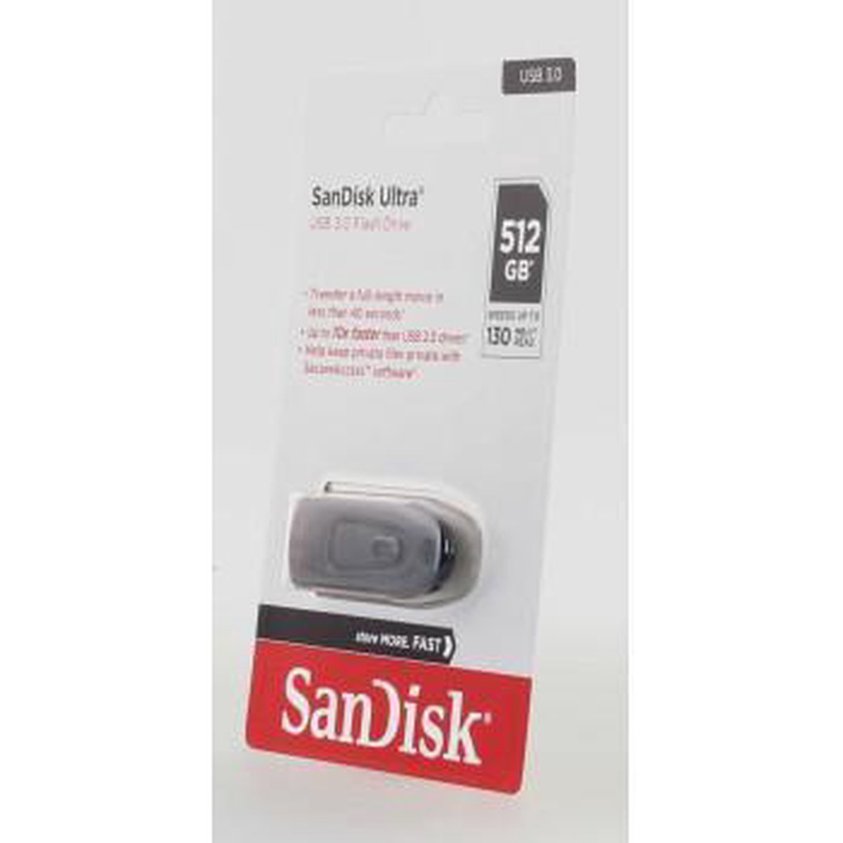 SanDisk Ultra lecteur USB flash 512 Go USB Type-A 3.2 Gen 1 (3.1 Gen 1)  Noir sur