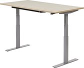 Zit sta bureau | 160 x 80 cm | Lindberg - Alu grijs | elektrisch