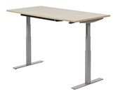 Zit sta bureau | 200 x 80 cm | Lindberg - Alu grijs | elektrisch