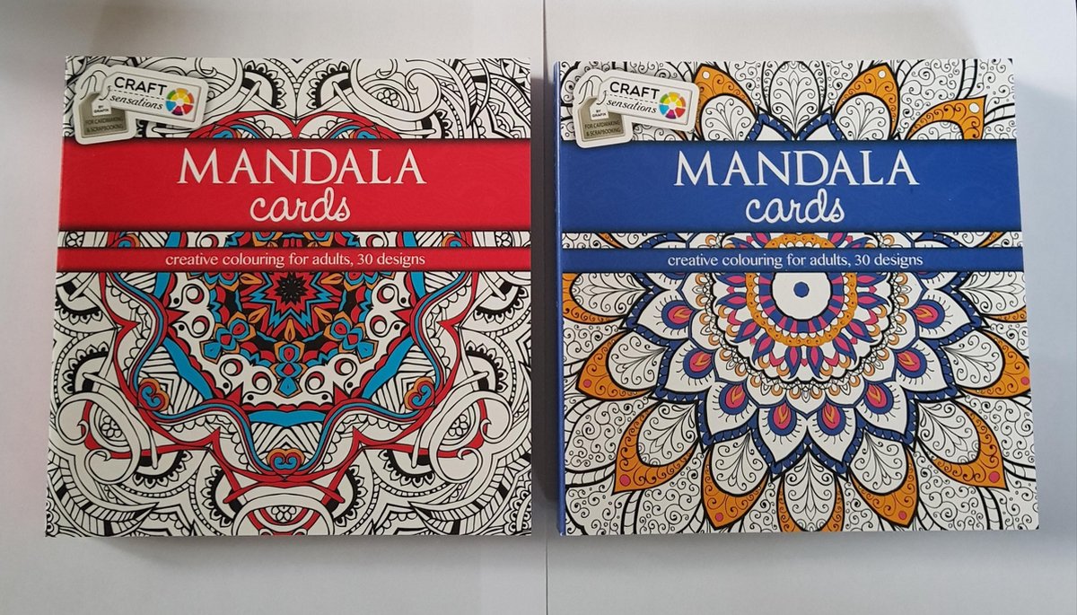 Craft Kleurboek Sensations Mandala Cards Rood en Blauw