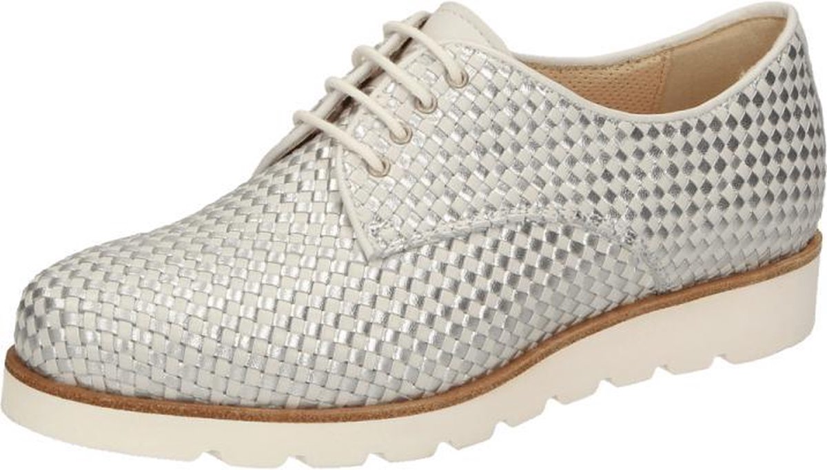 Off white suède veterschoenen - Dames | MANFIELD