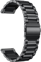 Horlogeband van Metaal voor Withings Steel | 18 mm | Horloge Band - Horlogebandjes | Zwart