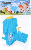 1x Waterpistolen/waterpistool klein van 12 cm blauw kinderspeelgoed - waterspeelgoed van kunststof