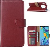 Bookcase Geschikt voor: Huawei Mate 30 Pro - Bordeaux Rood - portemonnee hoesje