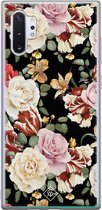 Samsung Note 10 Plus hoesje siliconen - Bloemen flowerpower | Samsung Galaxy Note 10 Plus case | multi | TPU backcover transparant