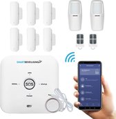 Draadloos GSM WiFi Alarmsysteem voor woning met luide sirene - Beveiligingssysteem zonder abonnement - Volledig Draadloos - Uitgebreide Accessoires