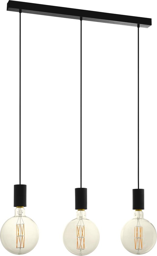 EGLO Pozueta Hanglamp - E27(excl.) - 84 cm - Metaal - Zwart