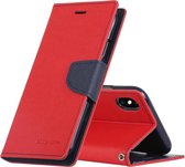 GOOSPERY FANCY DIARY Horizontale Flip Leather Case voor iPhone XS Max, met houder & kaartsleuven & portemonnee (rood)