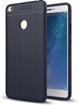 Voor Xiaomi Max 2 Litchi Texture TPU beschermhoes (navy)