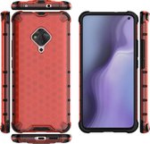 Voor Vivo S5 schokbestendige honingraat pc + TPU-hoes (rood)