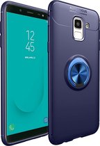 lenuo Shockproof TPU Case voor Samsung Galaxy J6 Plus, met onzichtbare houder (blauw)