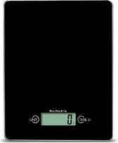 JTK Precisie Weegschaal 1 gram tot 5000 gram (5 kilogram) - Digitale Keukenweegschaal - Aantrekkelijk Zwart Modern Gehard Glazen Design - Professioneel LCD Display - Ultra Nauwkeurig door Hog