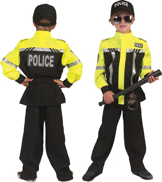 Costume Policier Français Enfant - Bleu - 104 cm - Déguisement