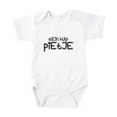 Rompertjes baby met tekst - Hulp Pietje - Romper wit - Maat 62/68