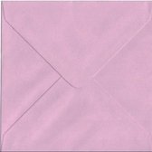 100 Luxe vierkante enveloppen - 14x14cm - Oud Roze - 100 grams - 140x140mm puntklep