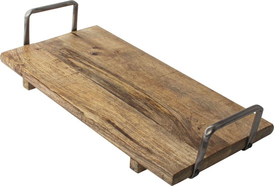 Gusta Mango serveerplank met handvaten hout industrieel. 42x21 - Gusta®