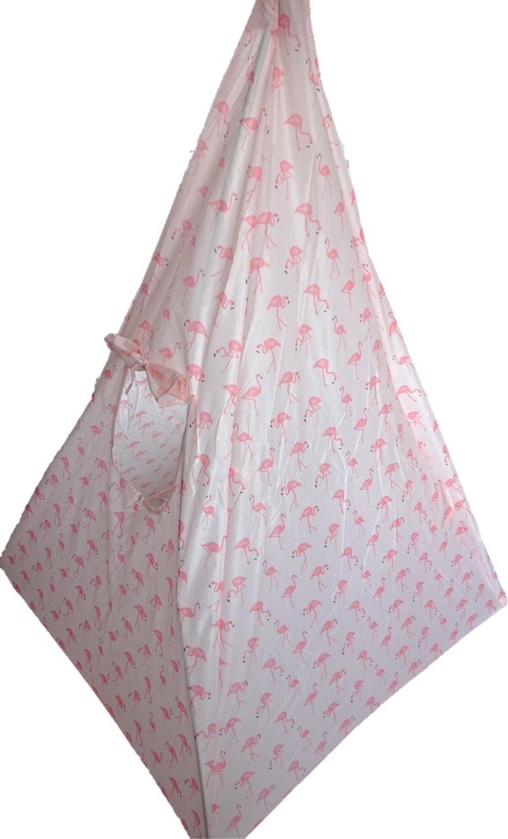 | Flamingo Tipitent kinderen speeltent roze 135 cm TIPITENT 103X103X160CM ROZE